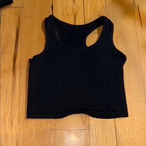 Black Sleeveless Crop Top